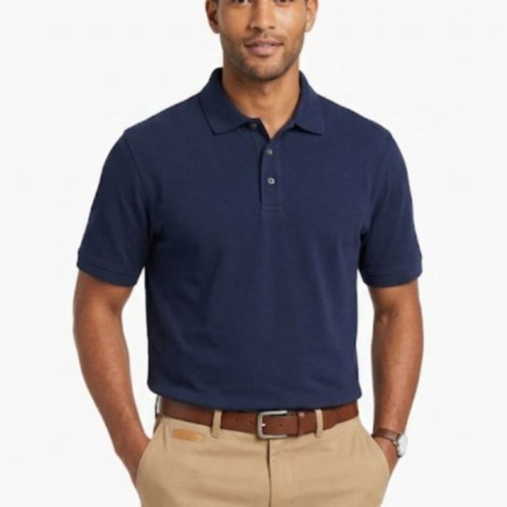 Duluth Trading Co. Men's Navy Mesh Short Sleeve Classic Polo Shirt Size XL
